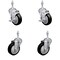 Service Caster 4 Inch SS Black Polyurethane Swivel 10mm Threaded Stem Caster Brakes, 2PK SSTS20S414-PPUB-BLK-TLB-M1015-2-S-2 - alternate 1